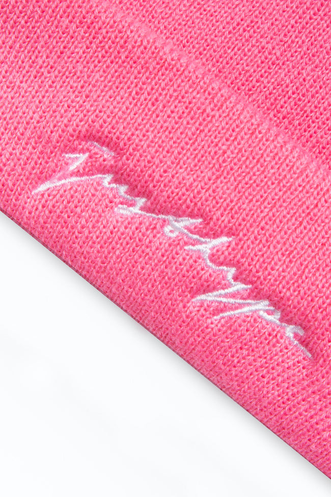 HYPE PINK SCRIBBLE BEANIE