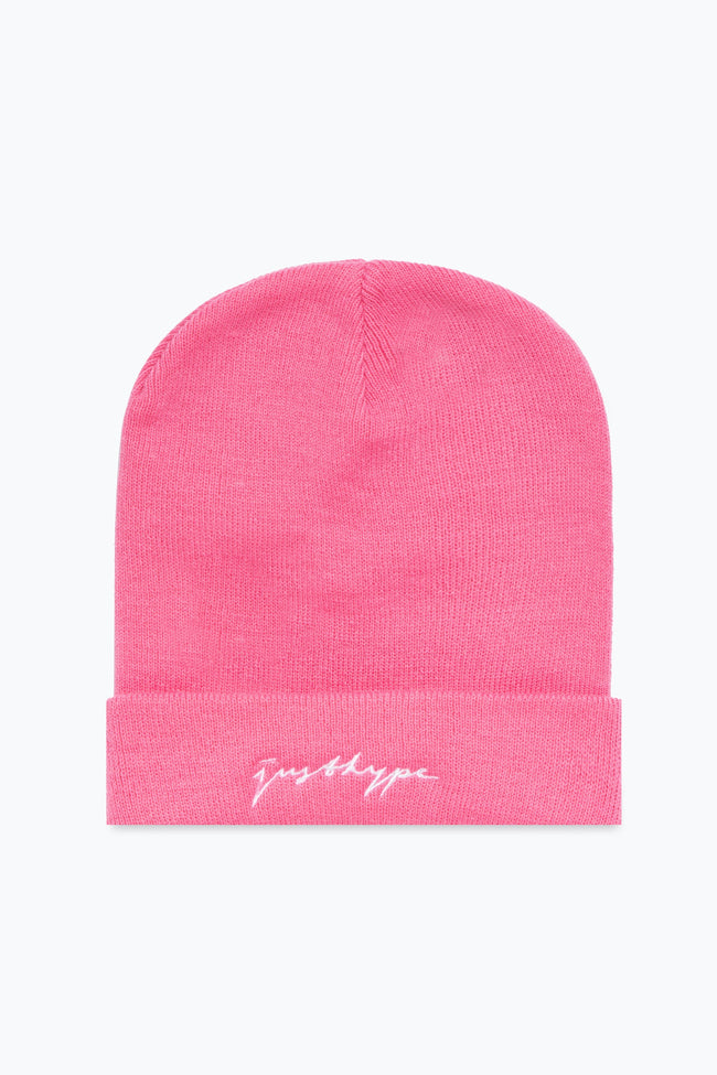 HYPE PINK SCRIBBLE BEANIE