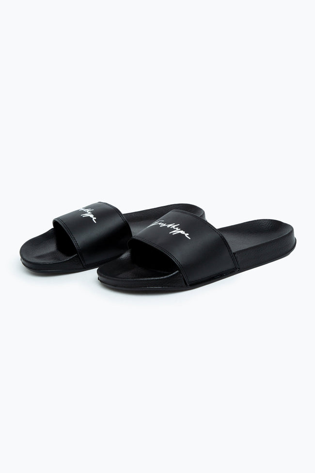 HYPE BLACK SCRIBBLE SLIDERS