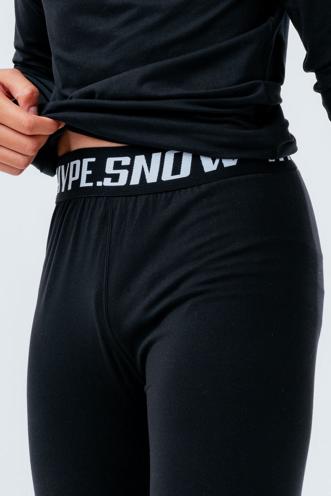 HYPE KIDS SNOW BLACK BASE LAYER BOTTOMS