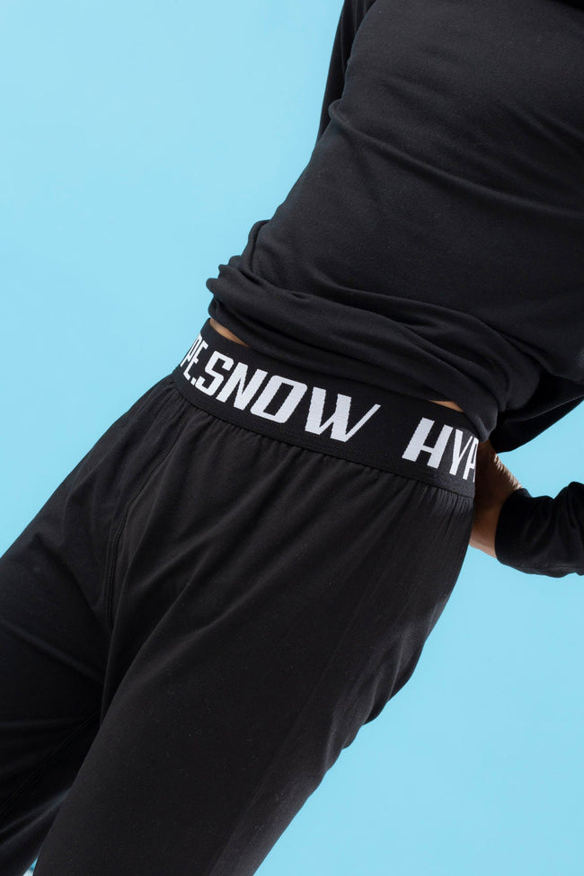 HYPE KIDS SNOW BLACK BASE LAYER BOTTOMS