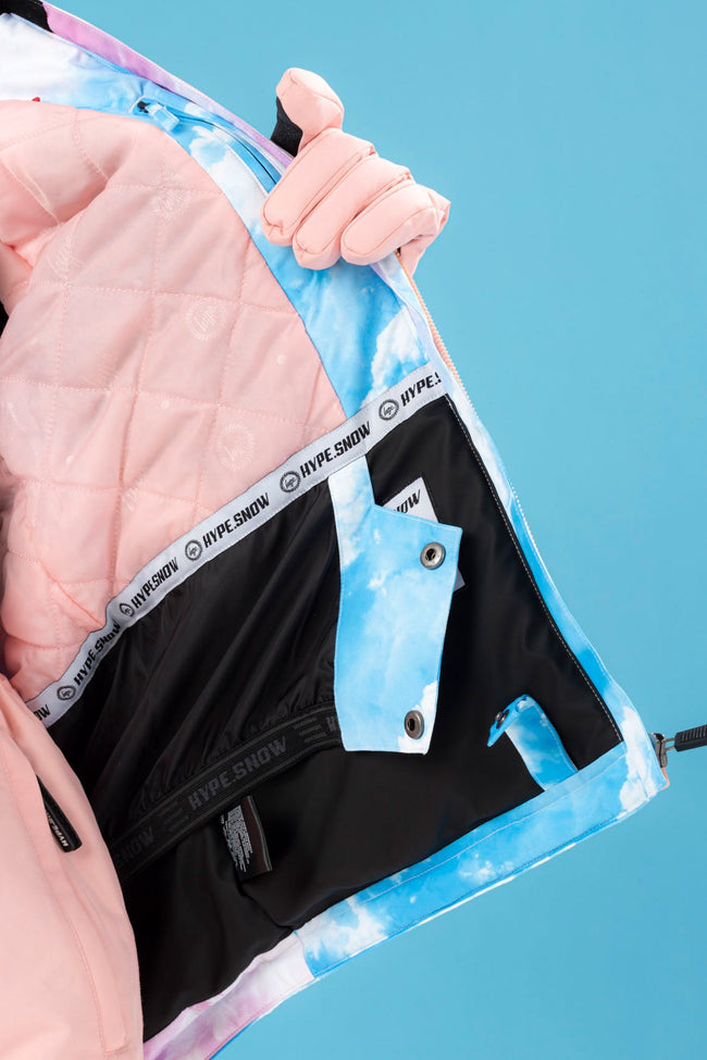 HYPE KIDS SNOW PASTEL CLOUDS JACKET