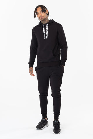 Hype Black Drawstring Men'S Pullover Hoodie