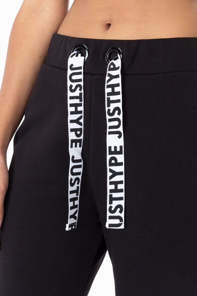 HYPE BLACK DRAWSTRING WOMEN'S JOGGERS