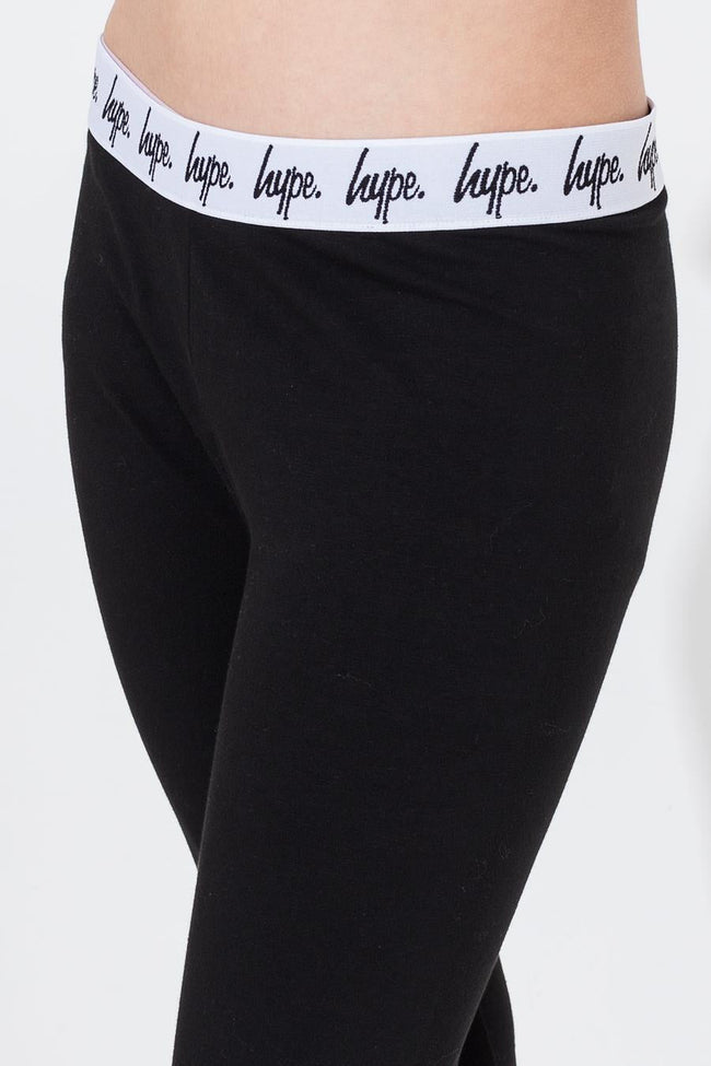 HYPE BLACK KIDS PLAIN LEGGINGS