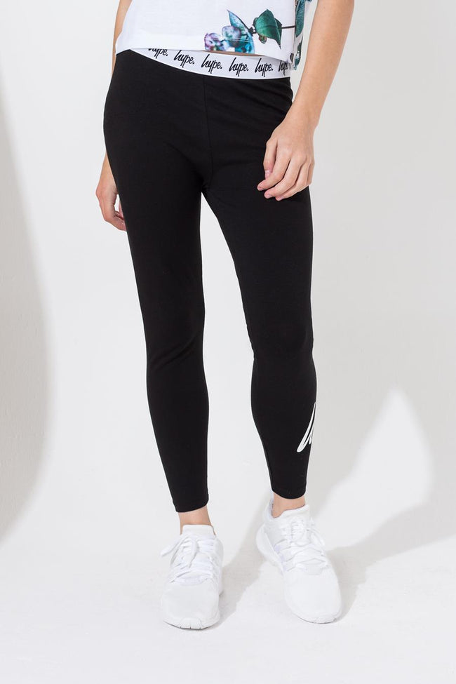 HYPE BLACK KIDS PLAIN LEGGINGS