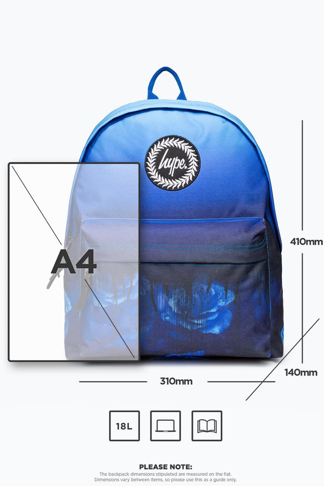 HYPE BLUE ROSE DRIPS BACKPACK