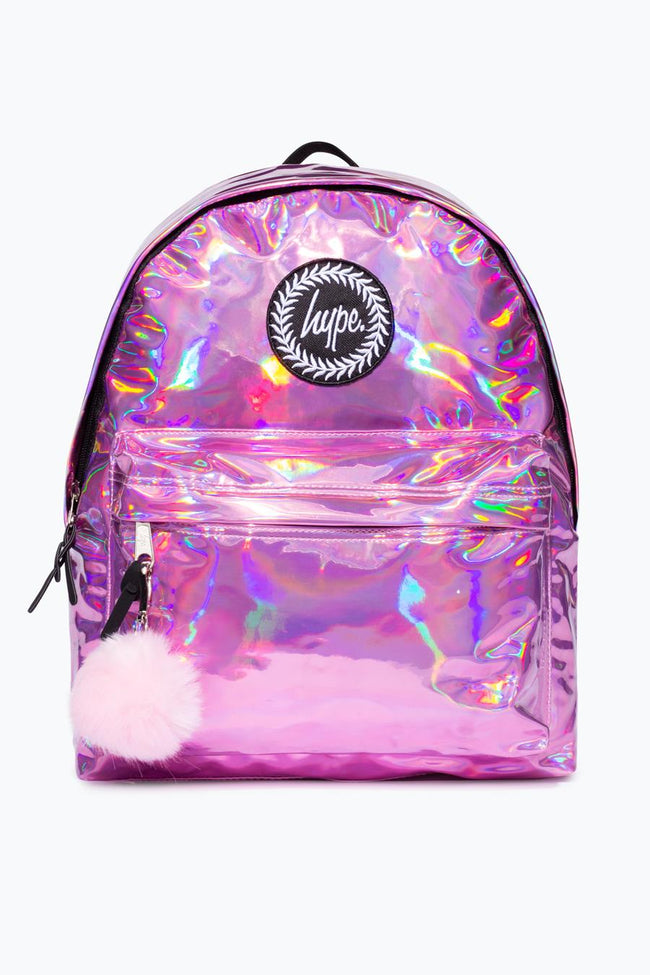 HYPE PINK HOLOGRAPHIC BACKPACK