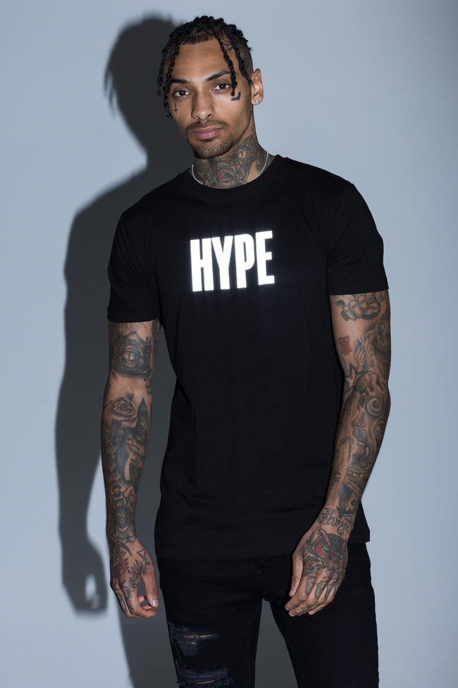 HYPE BLACK BLOCK HYPE REFLECTIVE MENS T-SHIRT