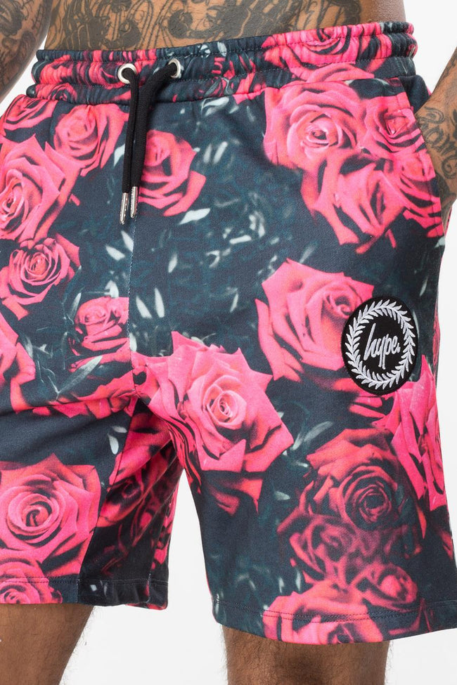 Hype Black Roses Mens Shorts