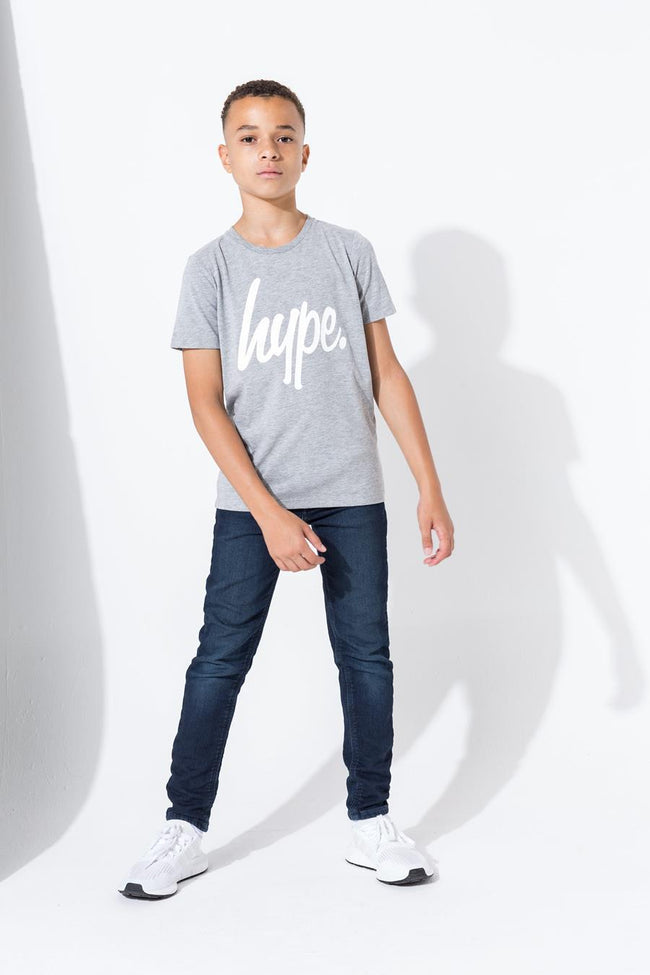 Hype Grey Script Kids T-Shirt