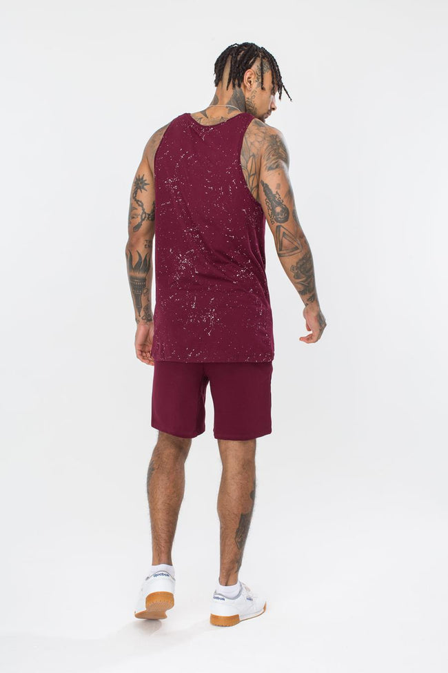 Hype Burgundy Script Mens Shorts