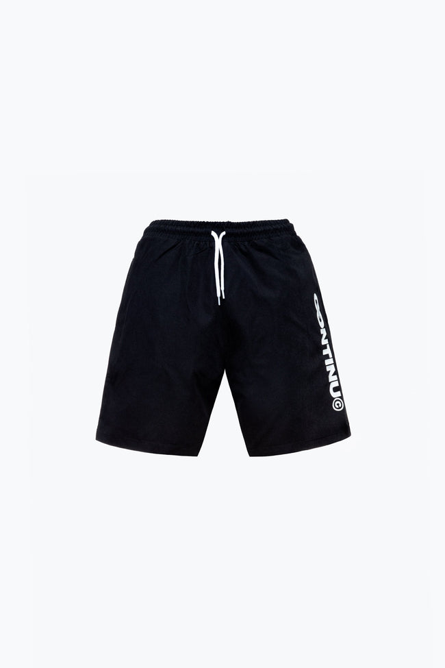 CONTINU8 BLACK SWIM SHORTS