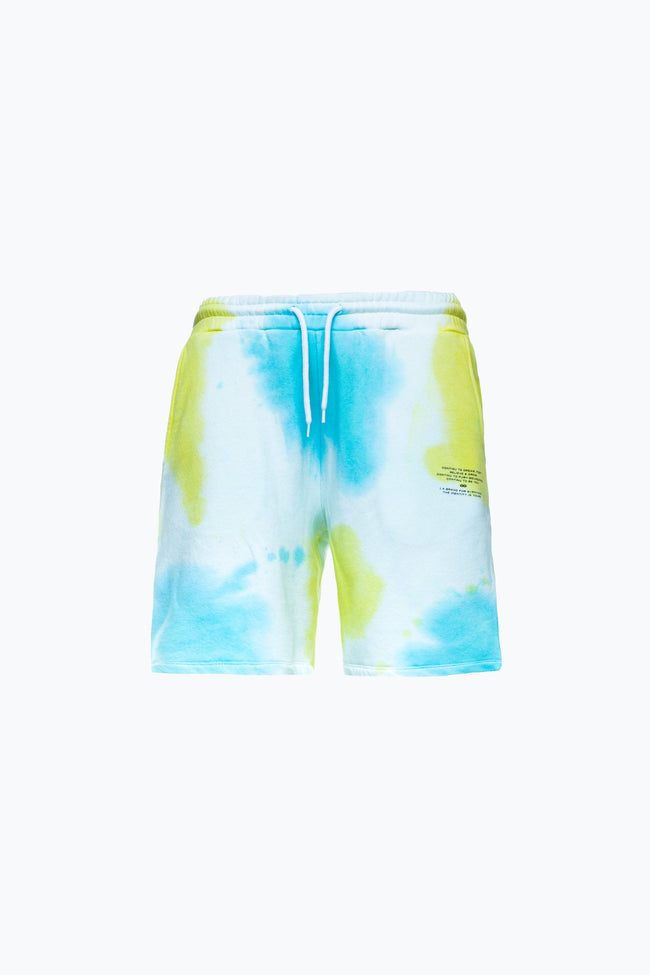 CONTINU8 YELLOW PRINTED JERSEY SHORTS