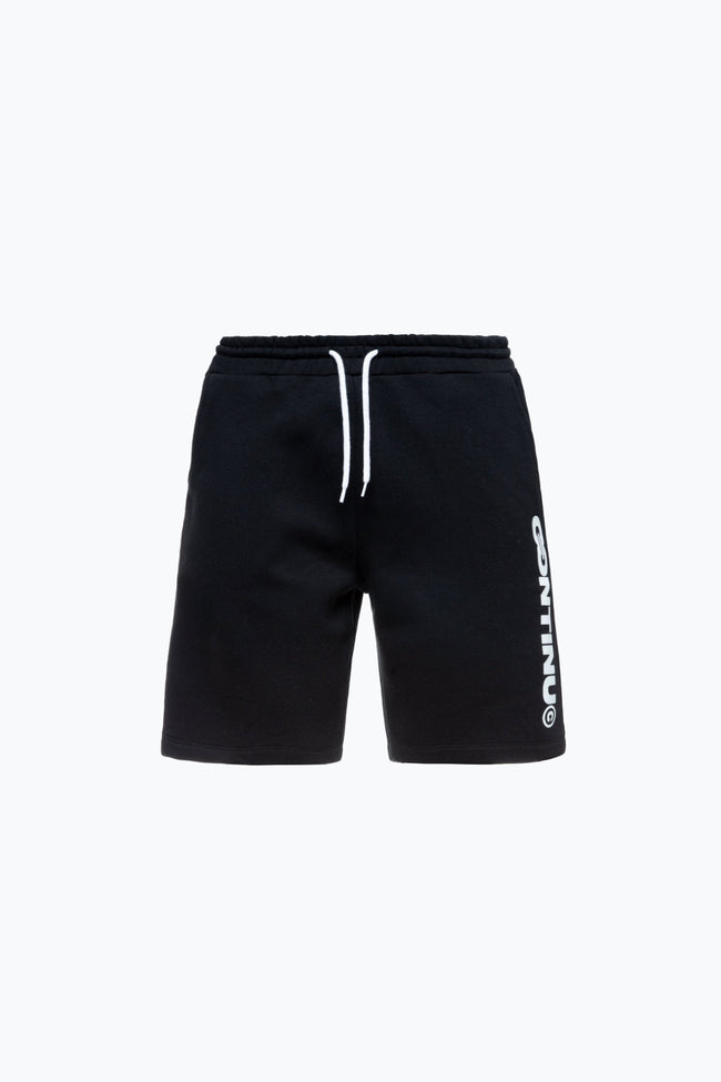 CONTINU8 BLACK JERSEY SHORTS