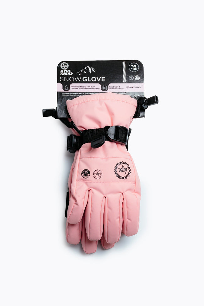 HYPE KIDS SNOW PINK GLOVES