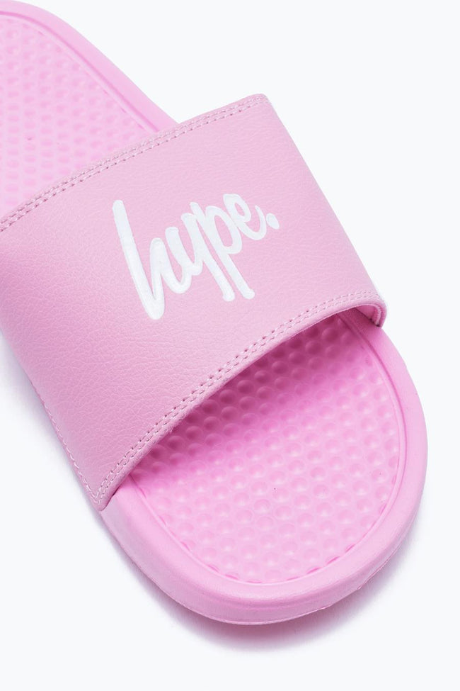 Hype Pink Core Kids Sliders